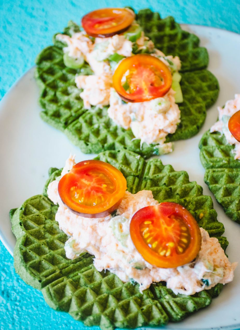 spinach waffles